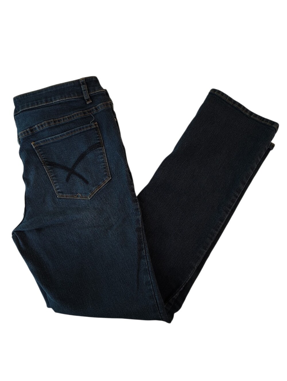 Christopher & Banks Straight Leg Jeans in Dark Blue Denim Size 6